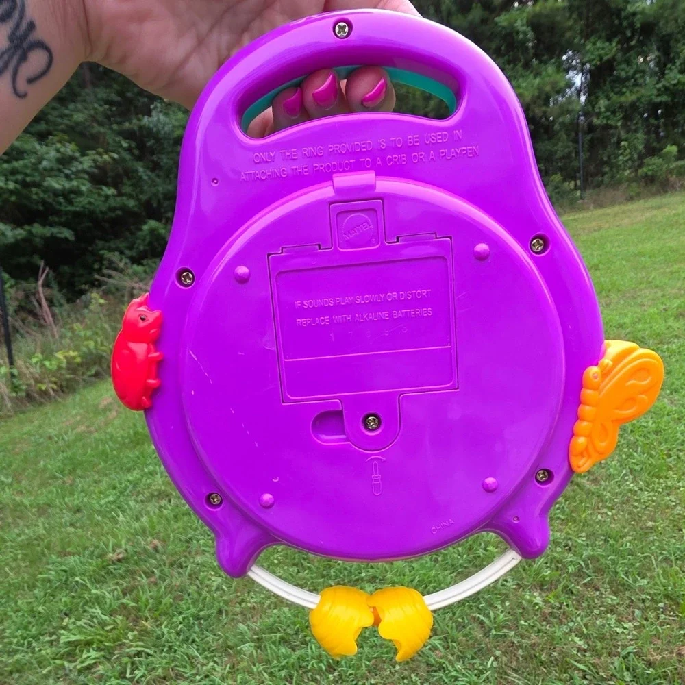 Vintage Disney Winnie the Pooh  See'nSay Learning Toy Teal Purple  Y2K Working!